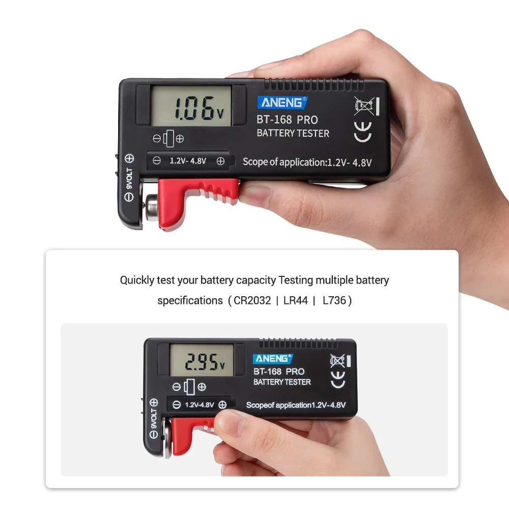 Hot！BT-168 PRO Digital Battery Capacity Tester for 18650 14500 Lithum 9V 3.7V 1.5V Cell C D Batteries Tester M05 20 Dropship