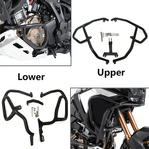 होंडा CRF1100L CRF 1100 L अफ्रीका ट्विन एडवेंचर स्पोर्ट्स DCT 2020-2023 क्रैश बार अपर और लोअर हाईवे इंजन गार्ड बम्पर के लिए 10 best sales होंडा सीआरएफ 1100 अफ्रीका ट्विन - №6