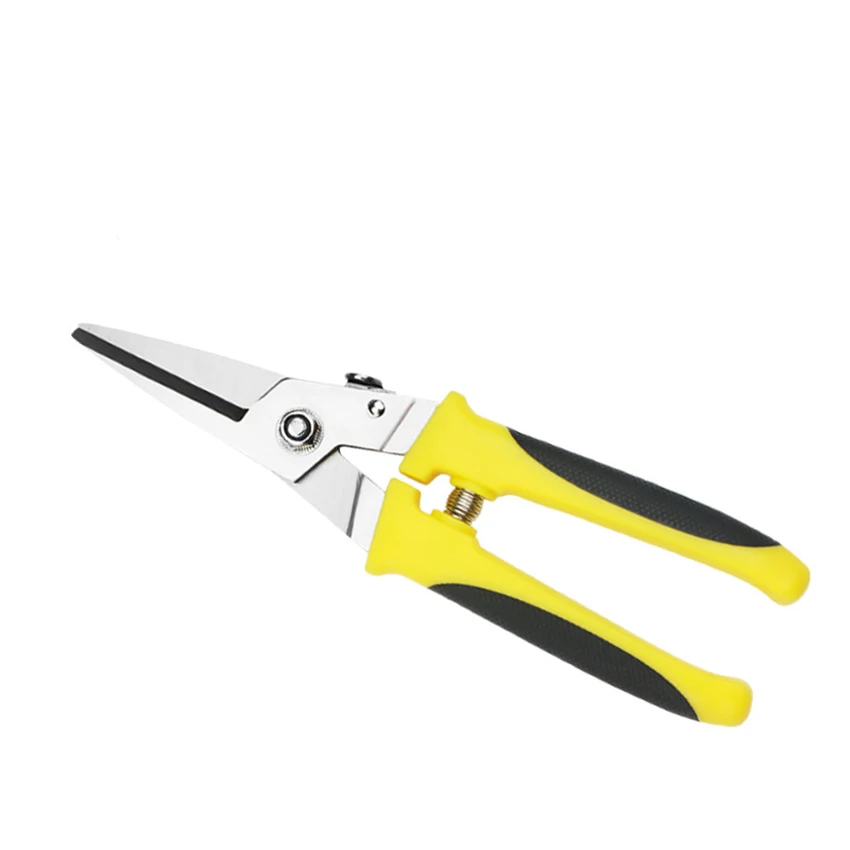 Tin Snip para cortar chapa metálica Tin Cutting Shears com lâmina forjada, Comfort Grip Aviação Snip, reto, curvo