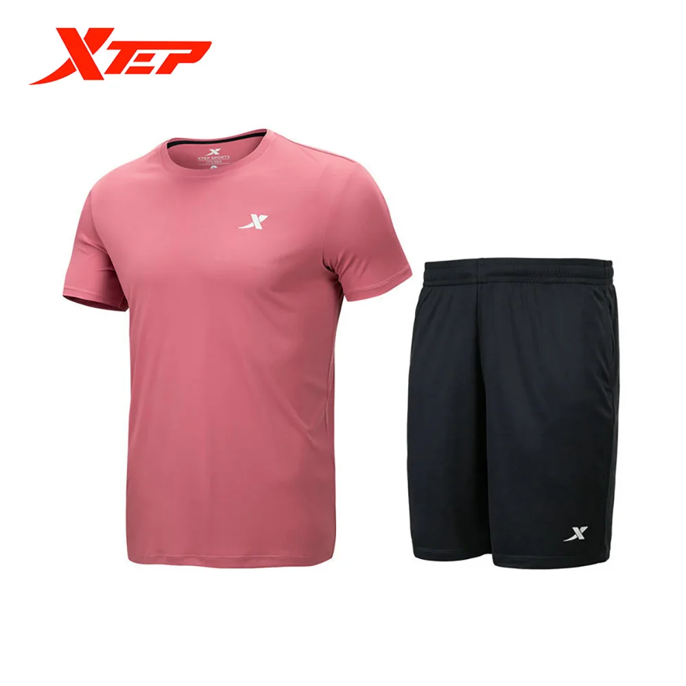 Xtep Summer Sports Set Men\'s Basketball Running Short And T-Shirt  Fitness Quick-drying Comfortable Sportswear 879229410252