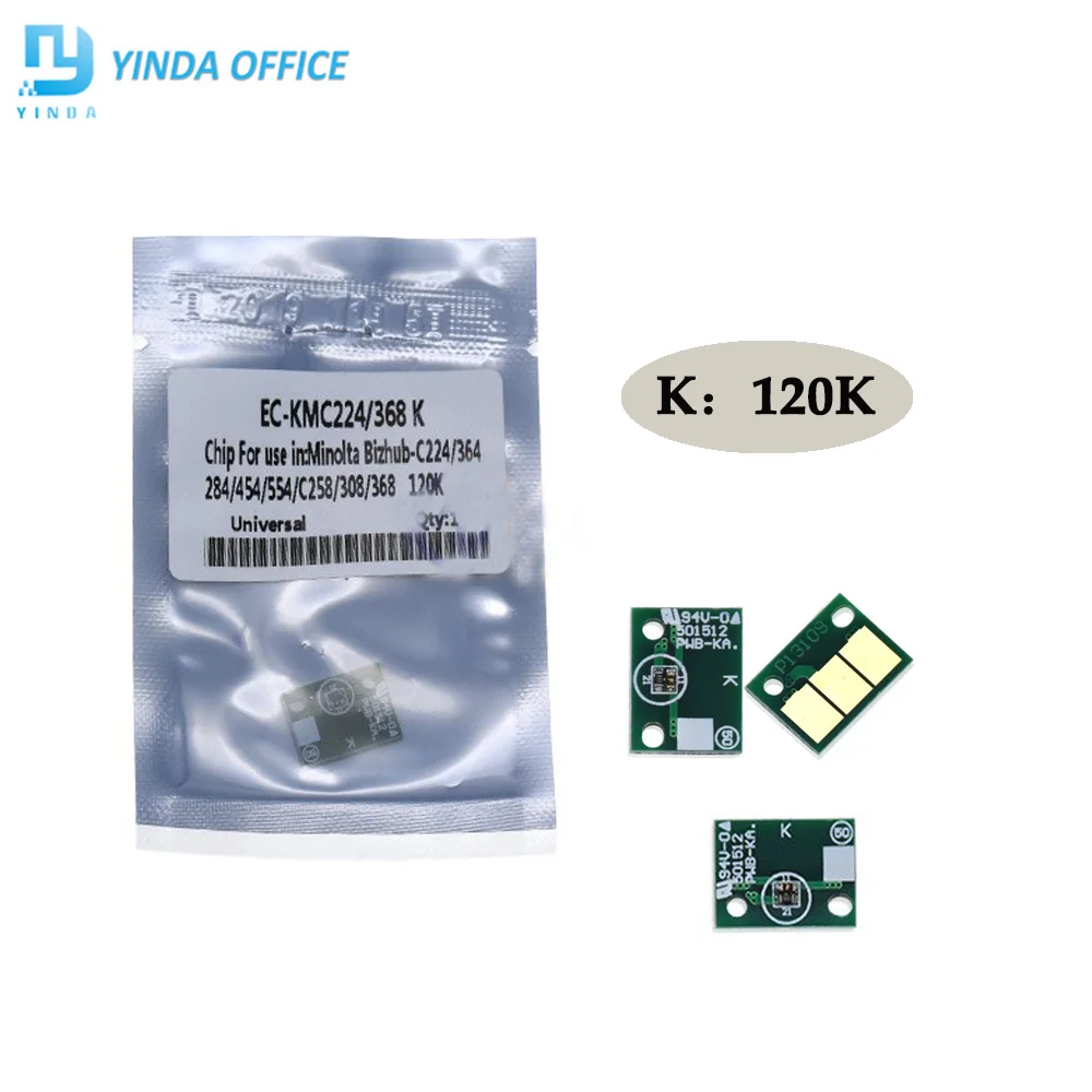 4 stücke DR512 C224 trommel chips für Konica Minolta Bizhub C224 C364 C284 C454 C554 C7822 C7828 Trommel Einheit Patrone reset chip