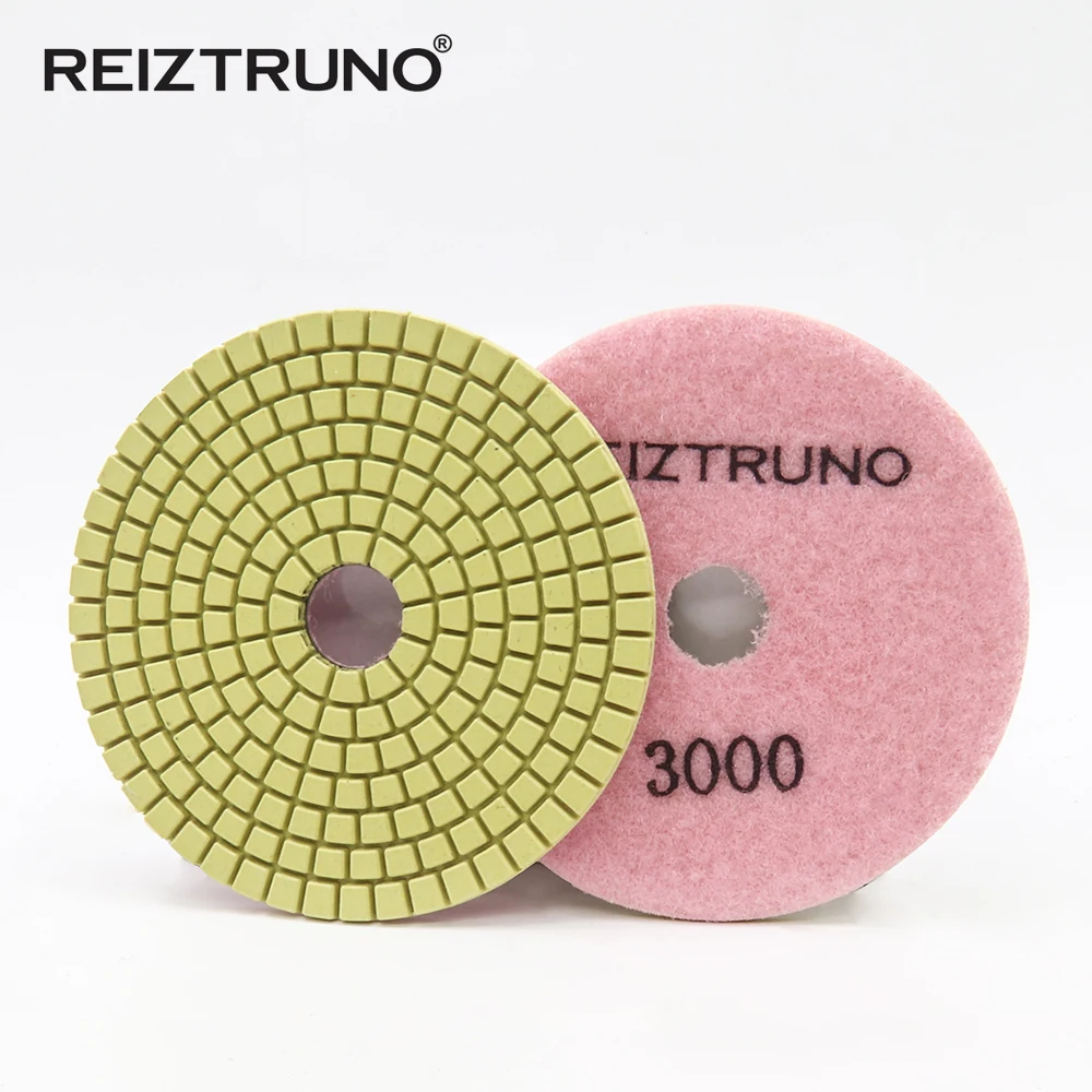4นิ้ว100มม.3Pcs Diamond Polishing Pads เปียกแผ่นขัดสำหรับหินแกรนิตหินอ่อนคอนกรีต,ใช้เปียก