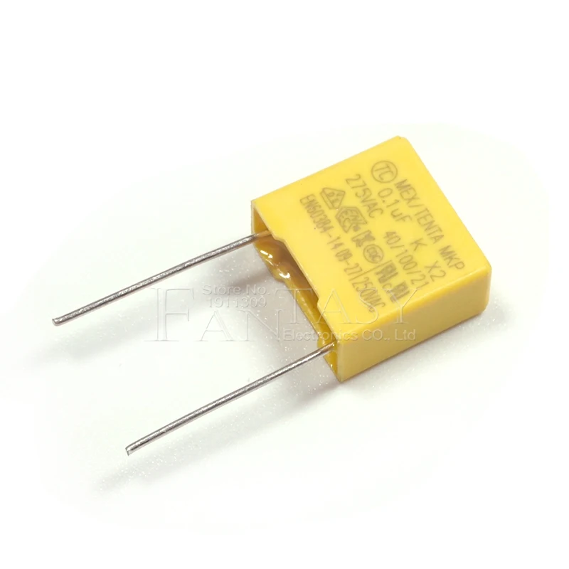 10 шт. 100nF конденсатор X2 конденсатор 275VAC шаг 10 мм X2 275V полипропиленовый пленочный конденсатор 0,1 мкФ