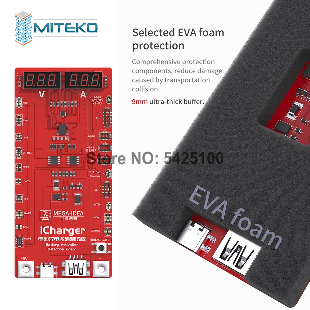 

Qianli-Icharger Battery Activation Board, Circuit Board Charging Tester, iPhone 5-8, 11 Pro Max, Samsung, Xiaomi