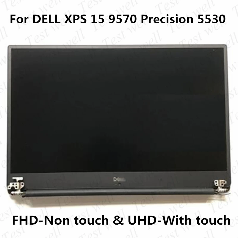 

For DELL XPS 15 9570 Precision 5530 15.6″ FHD UHD 4K Display Touch Screen LCD Display Complete Assembly With Hinges(Sliver)