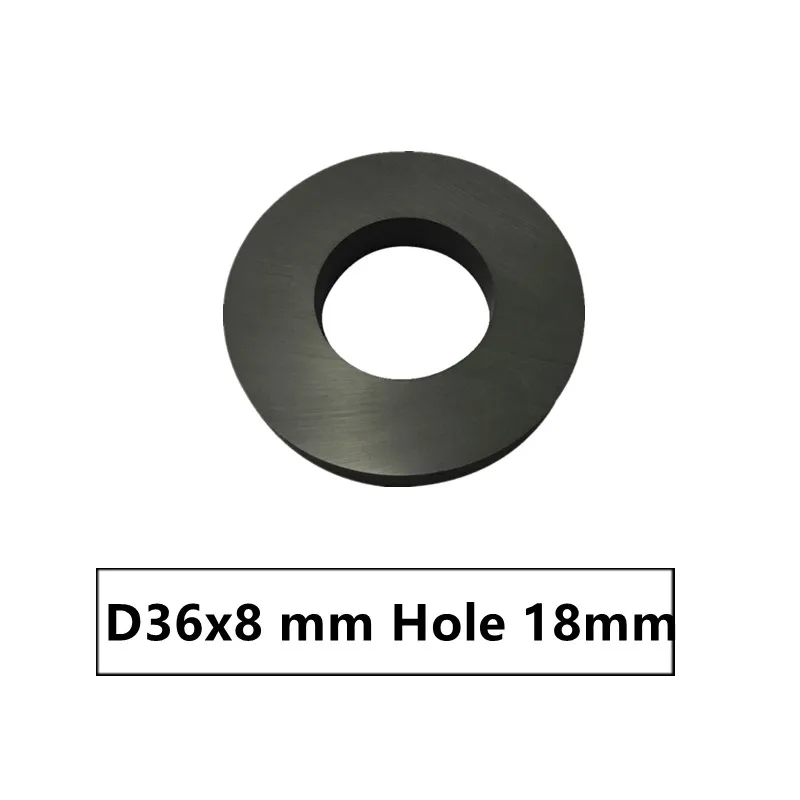 

5pcs/lot Y30 Ring Ferrite Magnet 36*8 mm Hole 18mm Permanent magnet 36mm x 8mm Black Round Speaker 36X8 mm 36-18*8