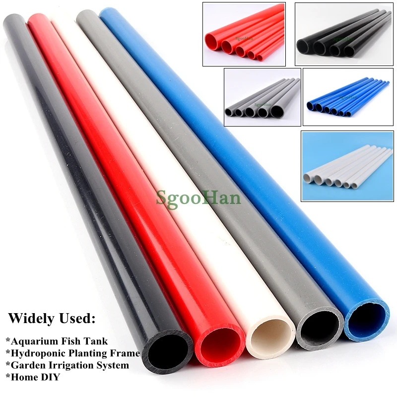 1PC OD 20/25/32mm UPVC Aquarium Fish Tank Pipe Home Garden DIY Shelf Tube Irrigation Watering Fittings 49~50cm Long