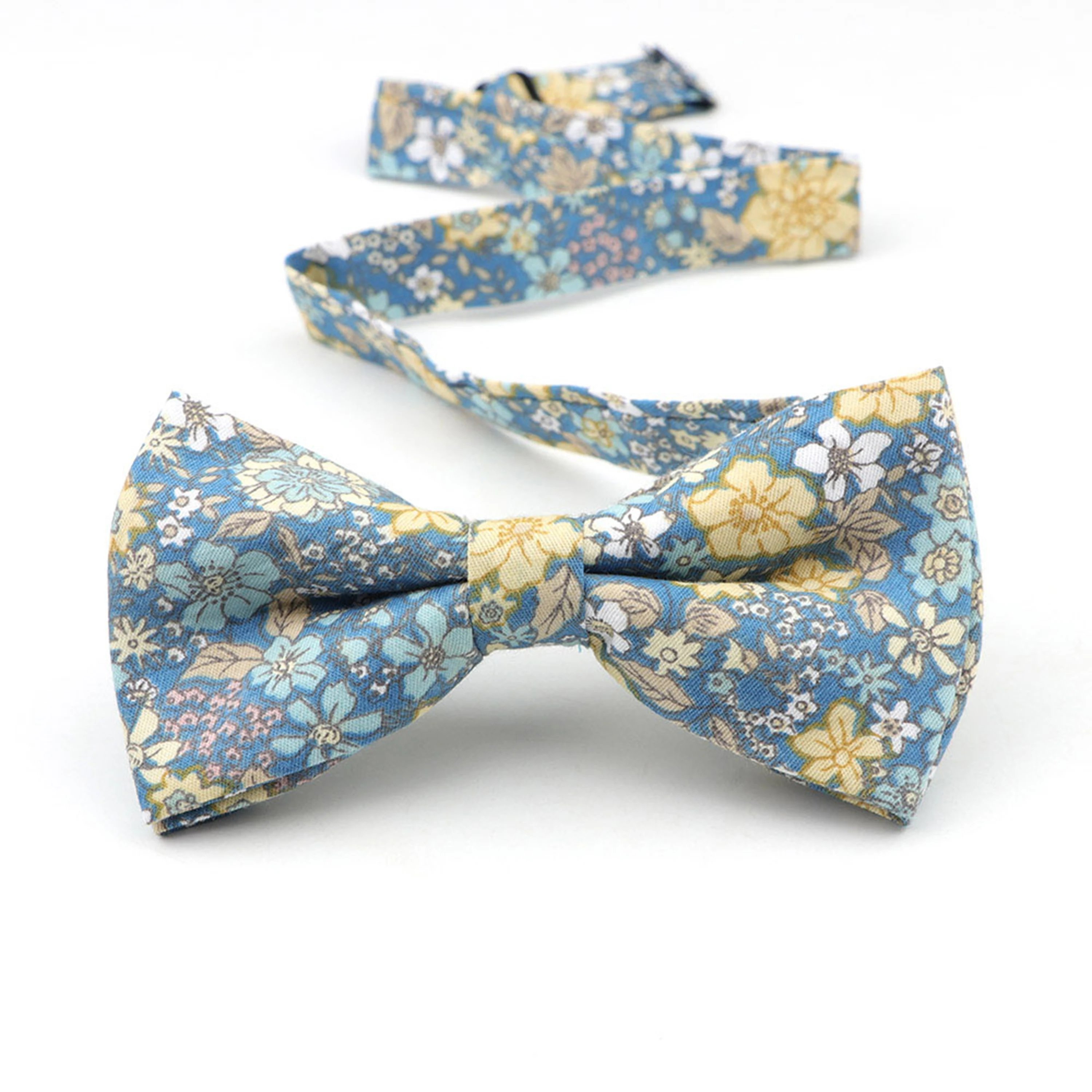 Fashion Cartoon Floral Pocket Square  Parent-Child Bow Tie Ties men tie set 100% Cotton Gentlemen Wedding Evening Party Gift