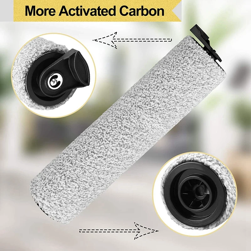 استبدال أجزاء ل Tineco IFloor 3/الطابق واحد S3 اللاسلكي فراغ نظافة ، 2 حزمة فرشاة بكرات + 4 حزمة فراغ مرشحات