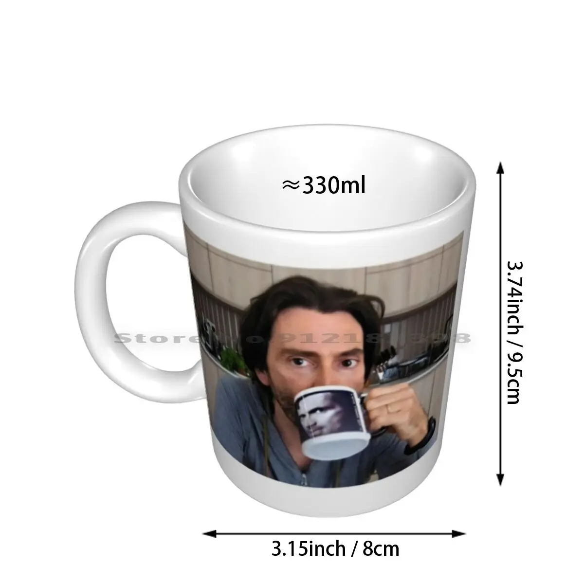 David Tennant Staged ( Right Handed ) Ceramic Mugs Coffee Cups Milk Tea Mug David Tennant Staged David Tennant Demon Michael