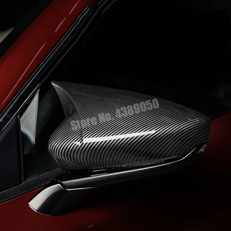 

ABS Carbon Fibre 2019 2020 Car Rearview Mirror Cover Frame Cover Trim Sticker Shell Car Styling Accessories for Mazda 3 Axela