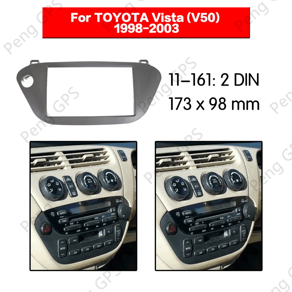 2 Din Car Radio stereo Fitting installation fascia For TOYOTA Vista (V50) 1998-2003 Stereo Frame Fascias Mount Panel DVD Bezel