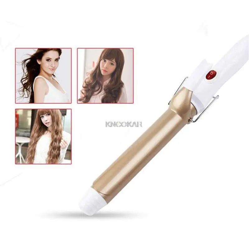 

Dry wet amphibious environmental alloy cone head steam anion ceramic straight a curling iron Hair perm rods