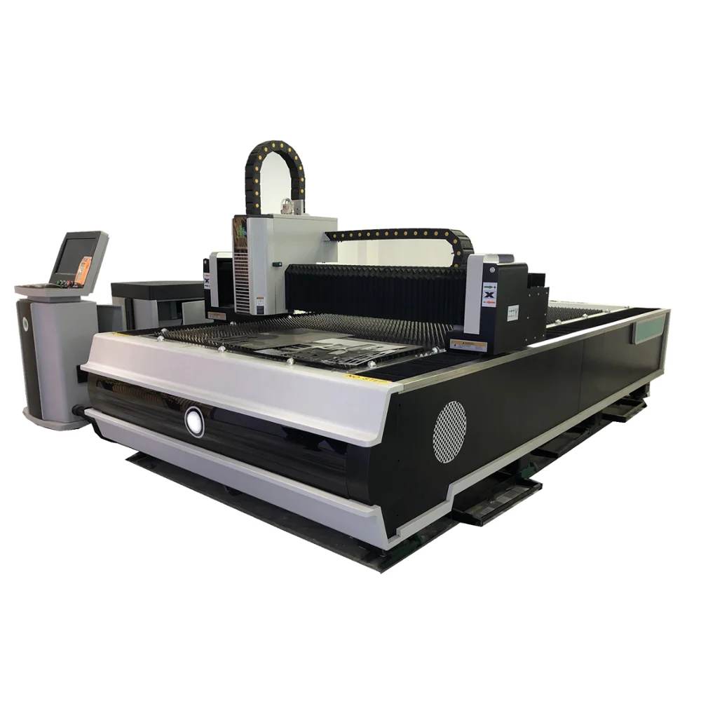 Fibra láser de 500w, 1000w, 1500w para placa de hoja de Metal de acero inoxidable y acero al carbono fino, máquina cortadora láser de fibra CNC automática