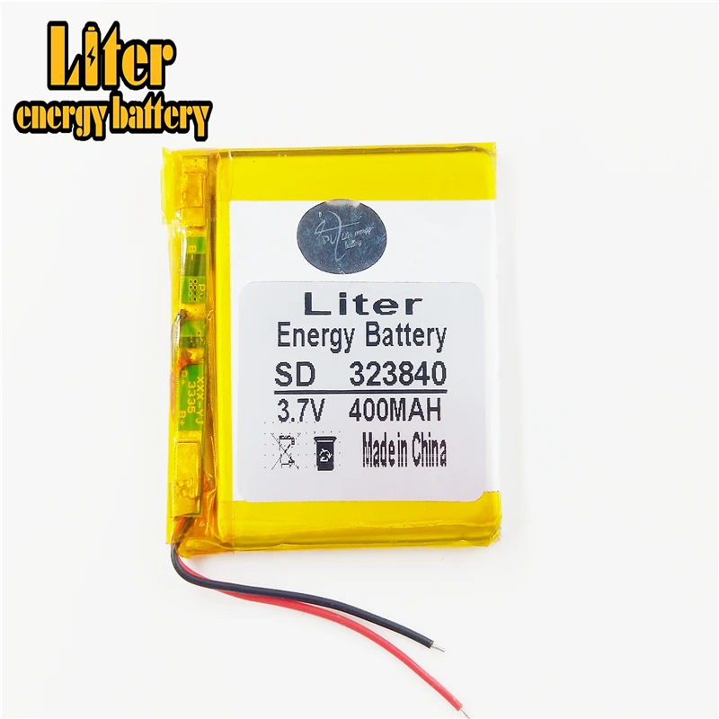 3.7V 323840 033840 303840 400MAH MP3 registratore Strumenti di batteria ai polimeri di litio