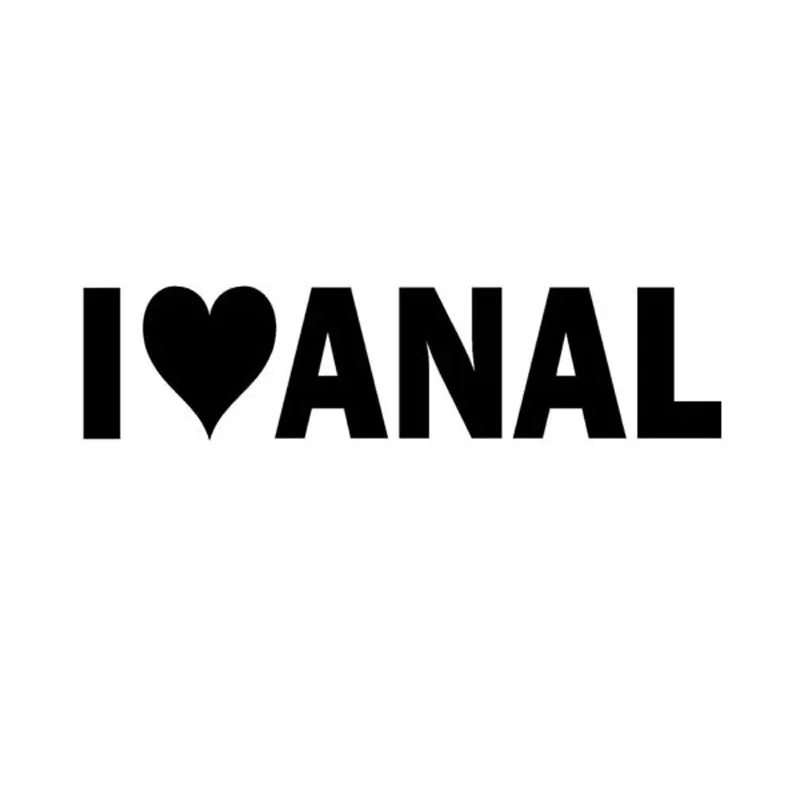 Personalized Vinyl Decal I LOVE ANAL Car Sticker Funny Decor Black /Silver