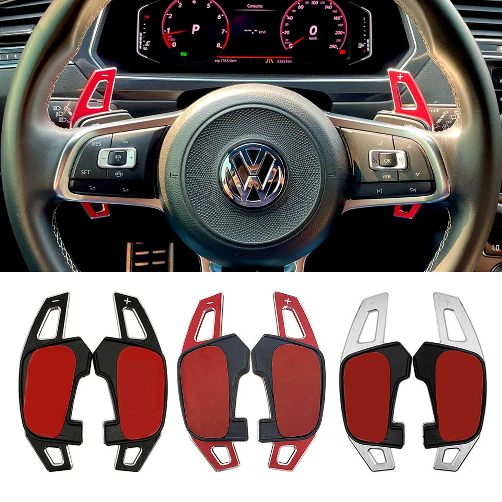 For VW Golf 7 7.5 GTI MK7 GTE GTD RLINE Volkswage Polo Scirocco Jetta GLI Car Steering Wheel Paddle Shift Extend Shifter Sticker