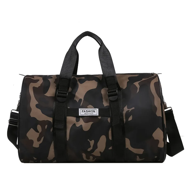 Camouflage Nylon Travel Bag Large Capacity Female Messenger Duffle Bag Shoulder Weekend Travel Bags For Women