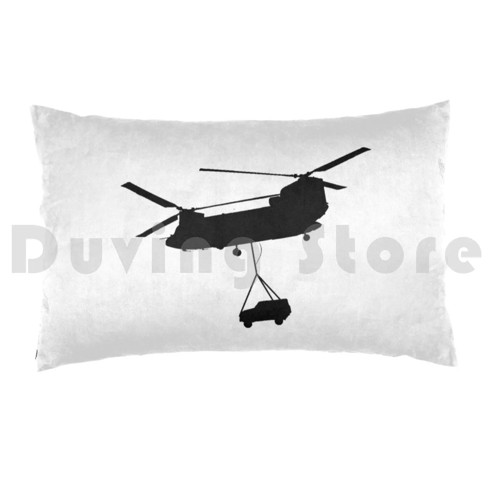 - 47 Chinook Pillow Case Printed 50x75 Chinook Boeing Army Aviation Helicopter Transport Flying Flight