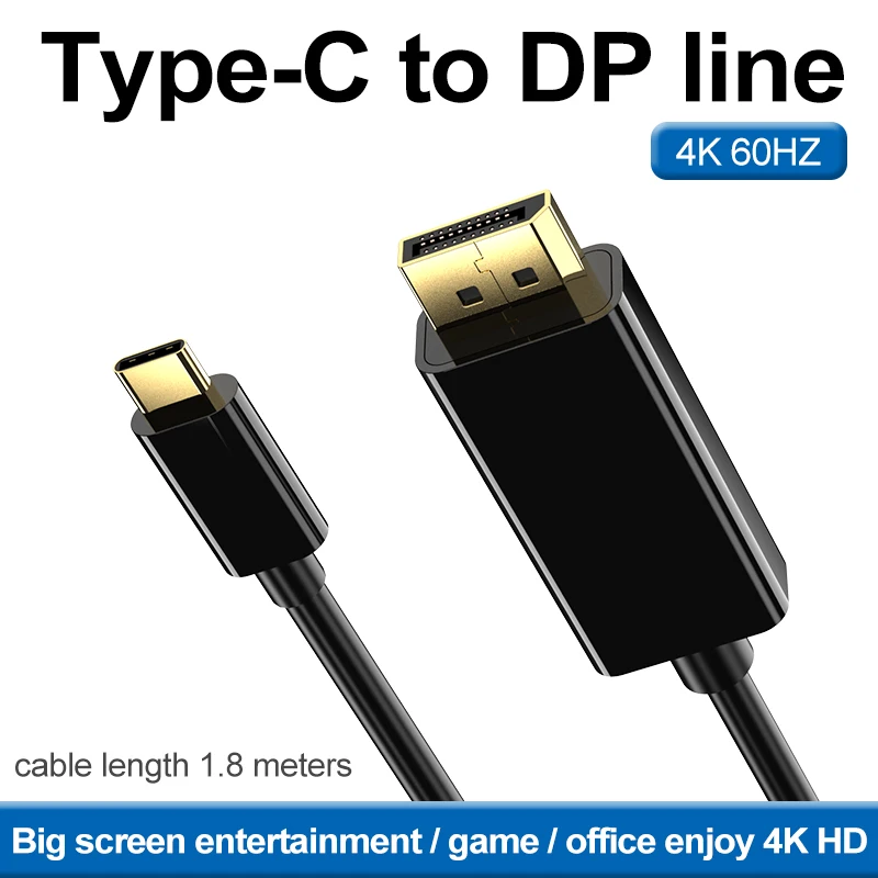 

Тип C для DP 4K60Hz HD кабель USB3.1 USB-C ноутбук для DisplayPort HD адаптер для Exibicao de Computador