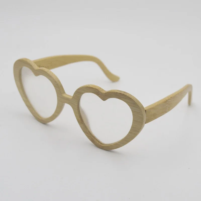 

Bamboo heart frame diffraction glasses 13500 line fireworks glasses