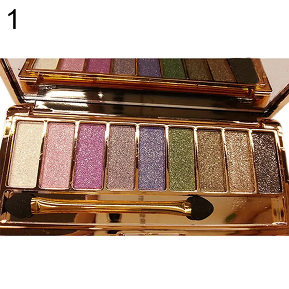 9 Colors Eyeshadow Palette Pearly Matte Earth Color Eyeshadow Portable Shiny Long Lasting Natural Eyeshadow Eye Makeup Cosmetic