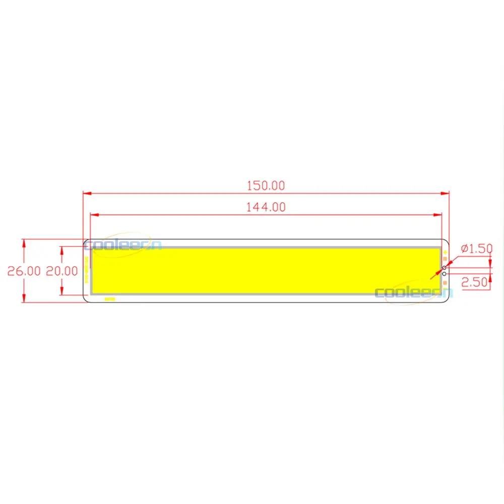 Dropshipping 150x26MM COB LED Bar Light Strip Warm Cold White 12V 5W LED Bulb 150MM Chip On Board Lighting Source for Auto lamps