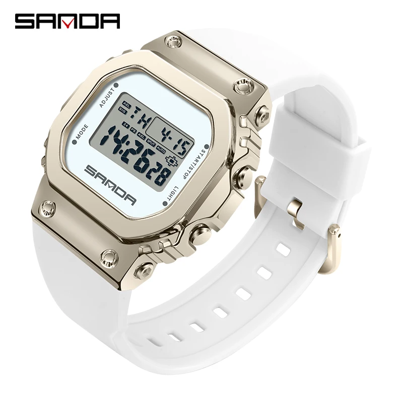 SANDA Brand Digital Watch for Man Fashion Sport Watches Waterproof SCountdown Led Light Electronic Wristwatch Men Clock Original