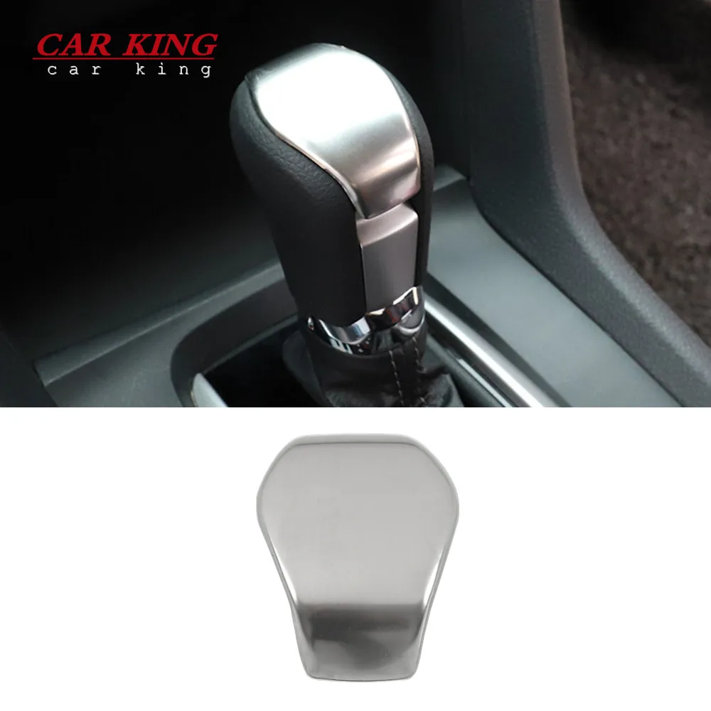 Stainless steel Auto Styling Stickers For Honda Civic 10th 2016 2017-2019 Accessories Interior Gears Shift Knob Cover decoration