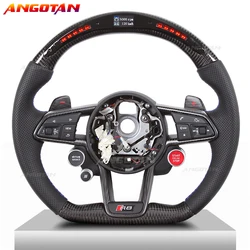 Modification of  LED Carbon Fiber Steering Wheel For Audi Rs RS3-RS7 A4 A5 A7 Q7 TT TTs R8 A3 A6 MK3 V8