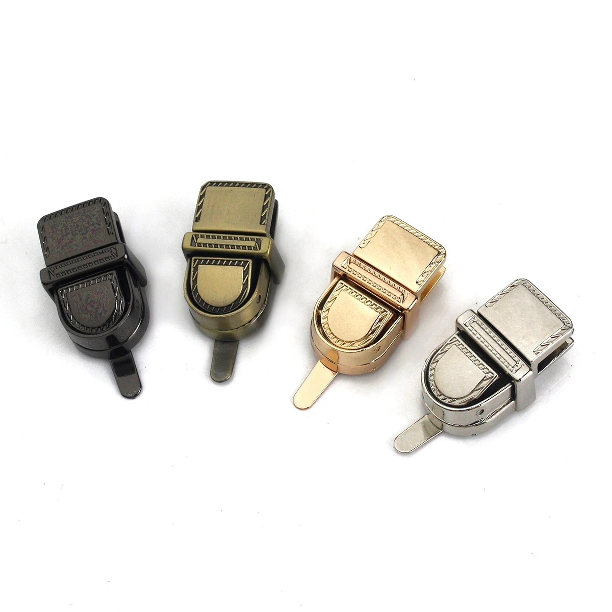 1pcs Metal New Style Push Lock Tongue Lock Clasp Closure Parts for Leather Craft Women Bag Handbag Purse Hardware Accessories