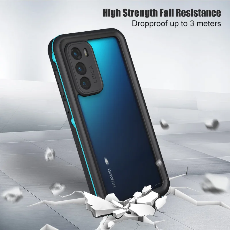 For Huawei  P40 Pro P30 Lite Waterproof Case for Huawei P30 Pro Mate 30 Pro Shockproof Cover for P20 Pro P20 Lite Case Silicone
