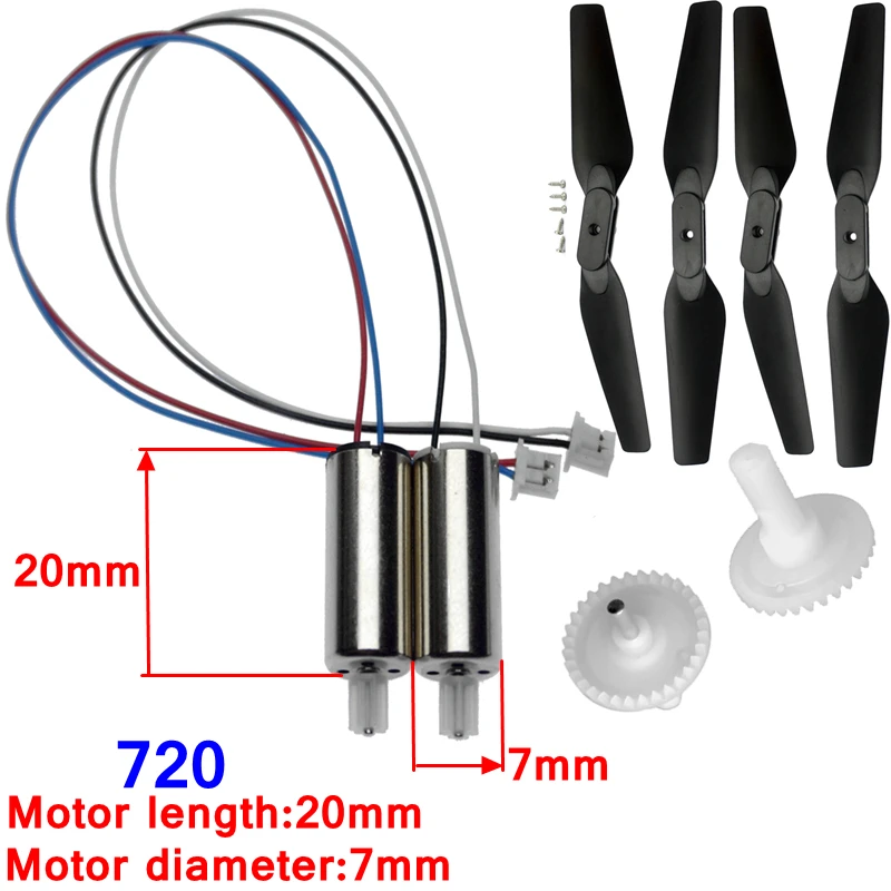 Kit De Pièces Détachées Pour Drone YH-19 / YH-19W / YH-19HW – Hélices, Moteurs, Roulements Et Engrenages – Lot De Rechange