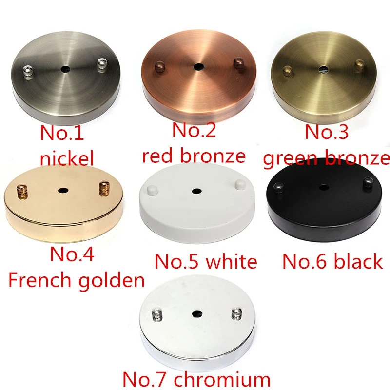 100mm/105mm/120mm Socket Lamp Base Holder Ceiling Canopy Wall Sconce Mount LED Base Vintage Pendant Light Lamp Disc Base