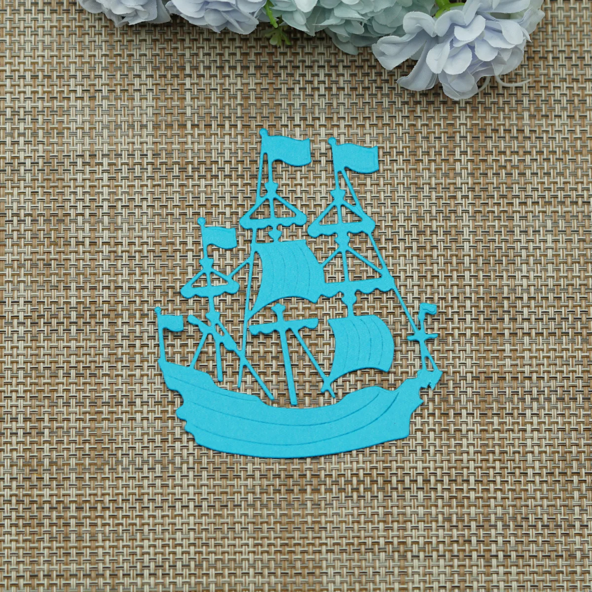 For Ocean Clip Art Sailing Boat Ship Patern Metal Cutting Dies Scrapbooking Cutter Stencil Clip Art Album Decorating  Embossing