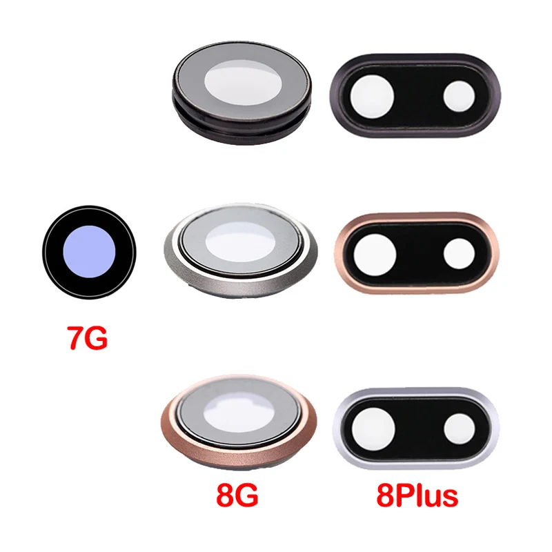 New Back Camera Lens for iphone 7/8/7plus/8plus/X/XS/XR/XSMAX with Frame Rear Camera Glass Lens Replacement Parts