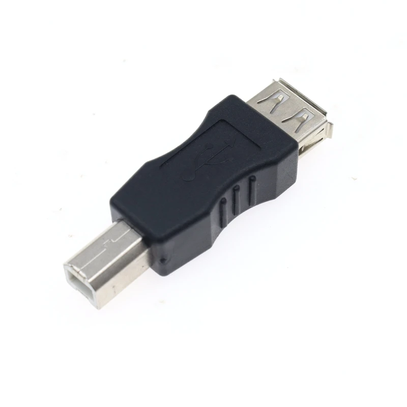 Adaptador de escáner de impresora USB 2,0 tipo A hembra A tipo B macho, conector convertidor de níquel, electrónica, mejor precio