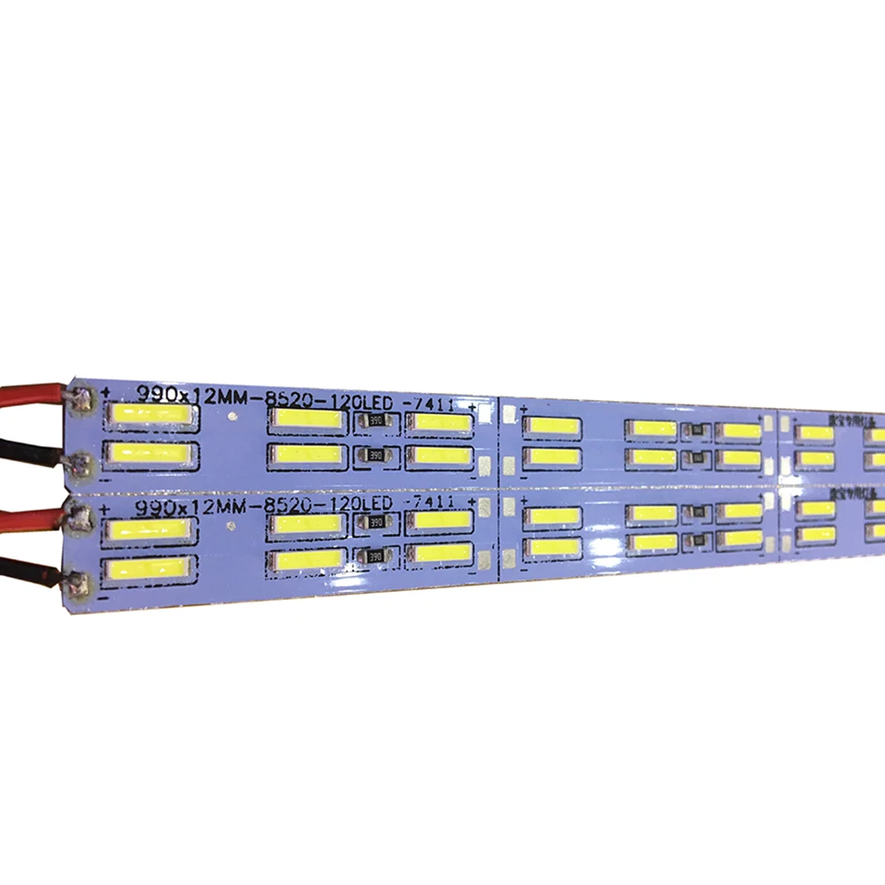 10PC 50CM 6500k 7000k SMD 8520 7020 120leds/m Led Rigid Strip Light Double Row Hard Bar SMD Led Hard Bar White/Warm White