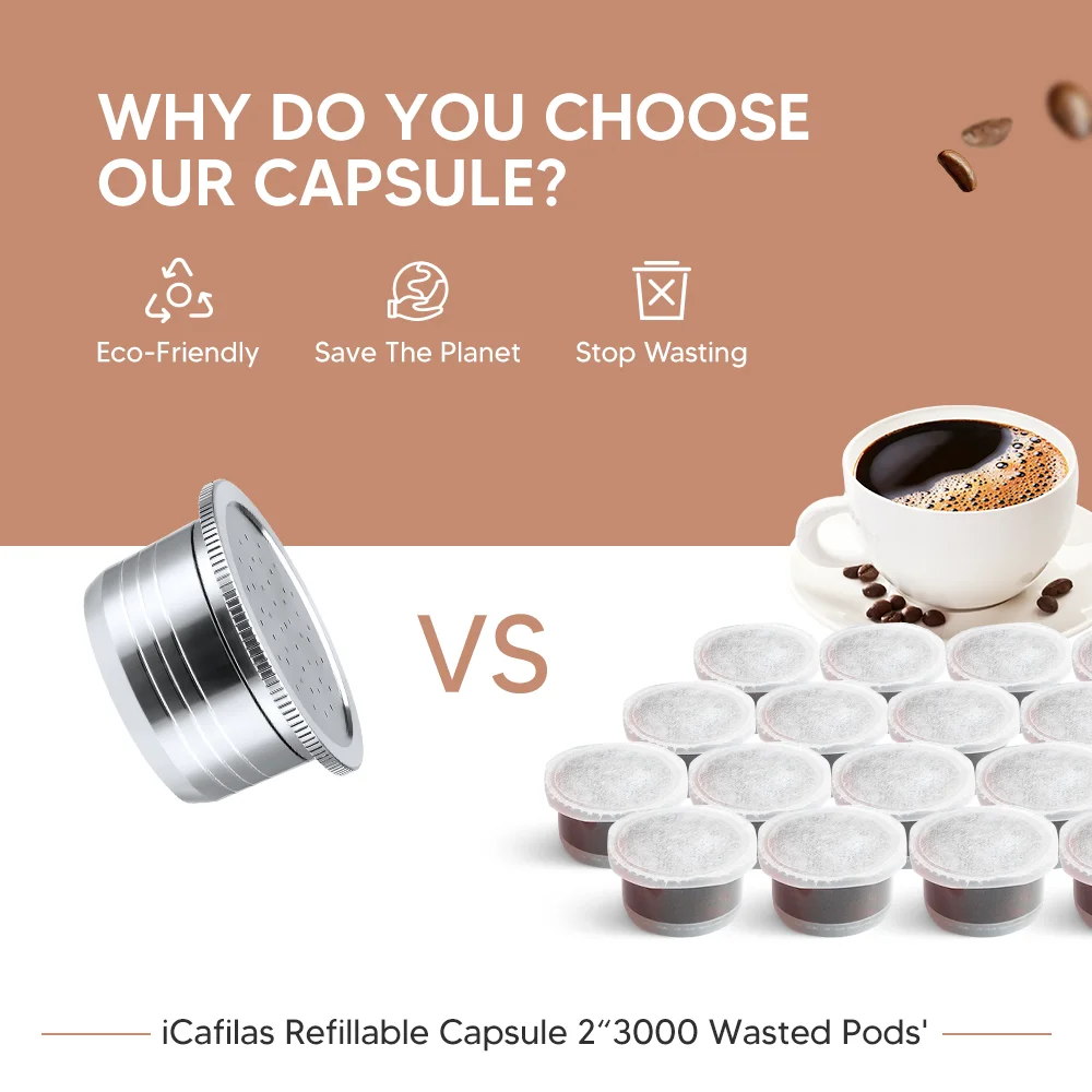 ICafilas For Segafredo Coffee Machine Stainless Steel Coffee Capsule Caps Coffee Filter Tools hard Capsules