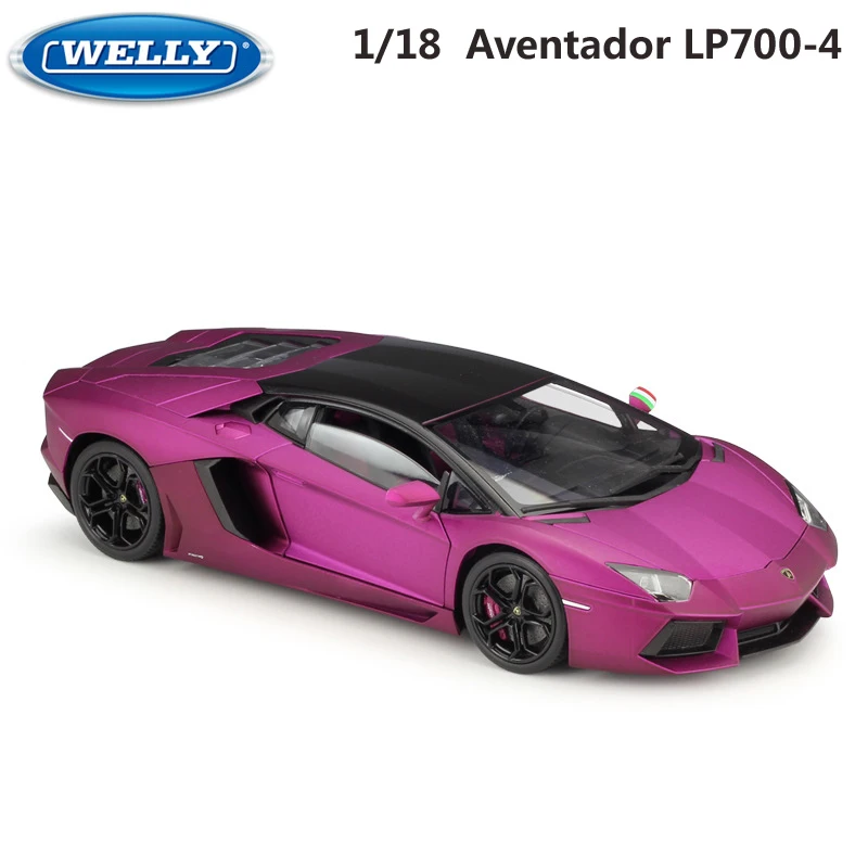 

WELLY Diecast 1:18 High Simulator Model Car Lamborghini Aventador LP700 Metal Racing Car Alloy Toys For Kids Gifts Collection