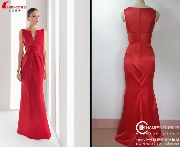 Frete grátis 2022 nova chegada da noiva em linha reta robe de soiree vestido longo formal elegante festa de formatura vestido vermelho longo vestido de noite