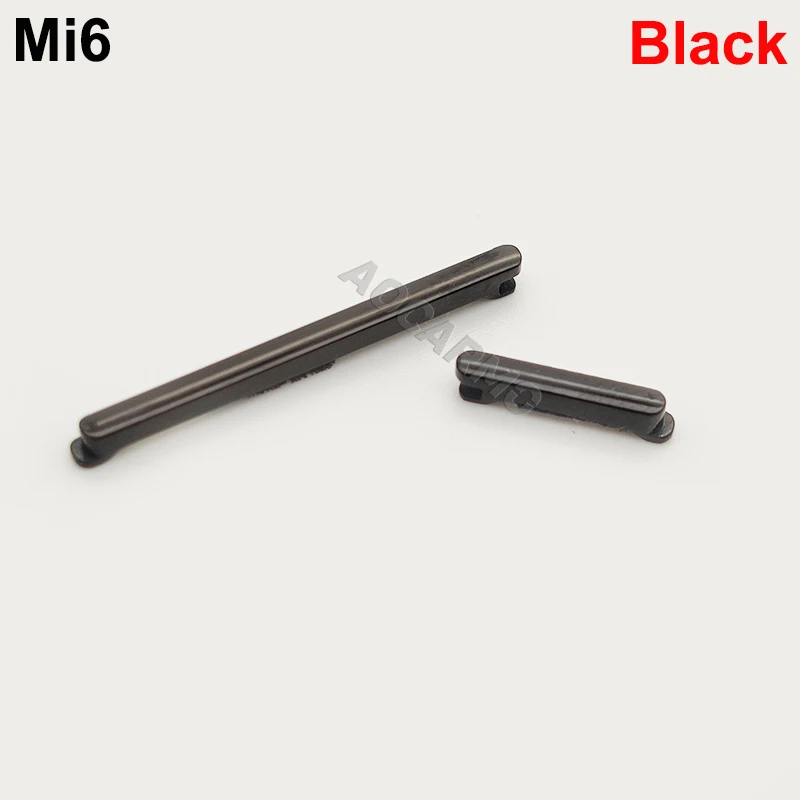 Aocarmo-Cable flexible para XiaoMi 6 mi6, botón de encendido/apagado, subir/bajar volumen, con piezas de repuesto adhesivas