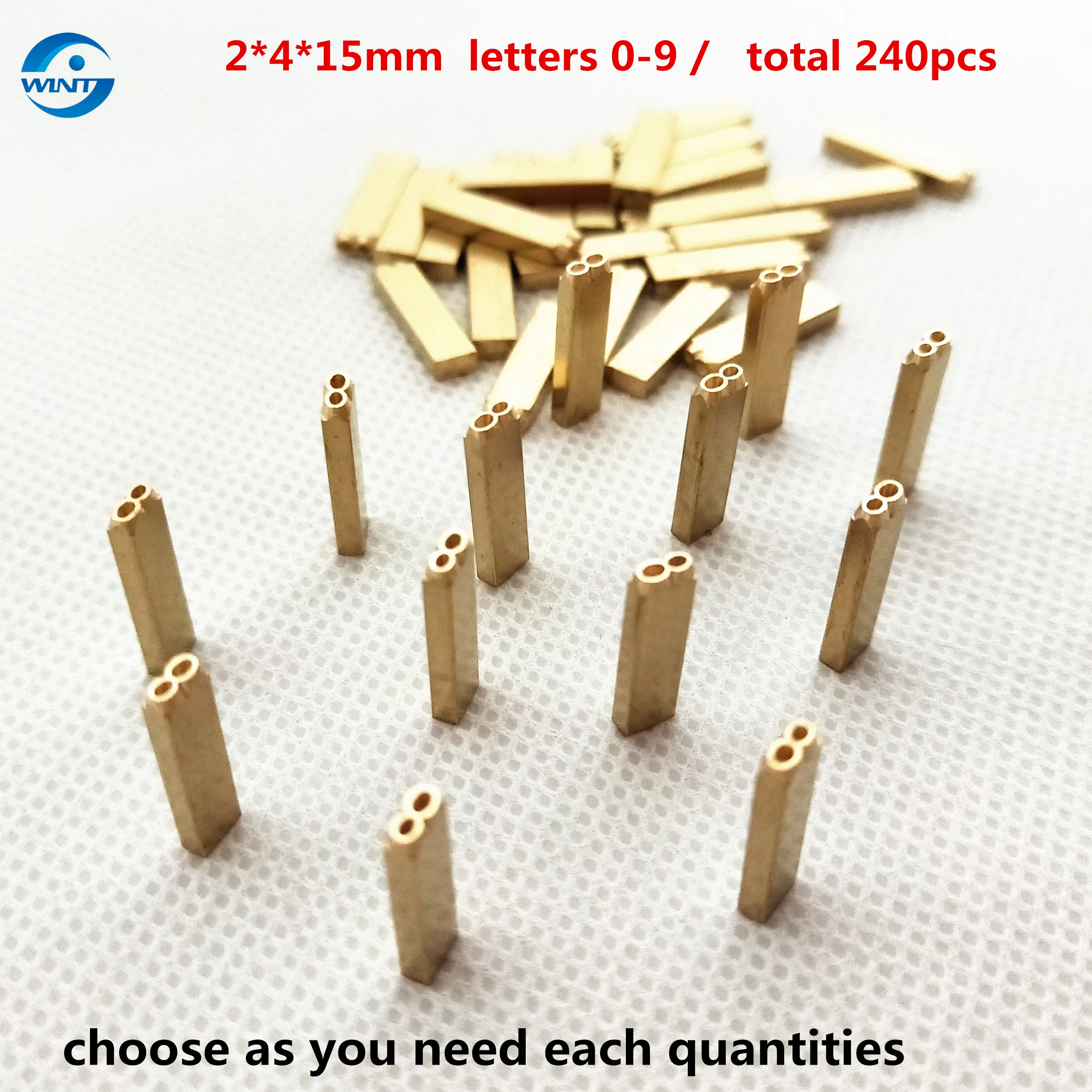 

2*4*15mm Hot Stamping Letters 0-9 / Thermal Ribbon Printing number Font For Expiration Coding Machine Date Printer Characters