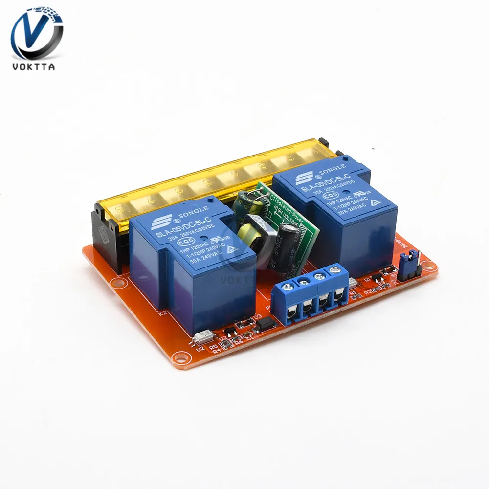 DC 5V 30A 2 Channel Relay Module High-low Level Trigger Control Relay Module isolate Relay Switch Board AC 100V-250V