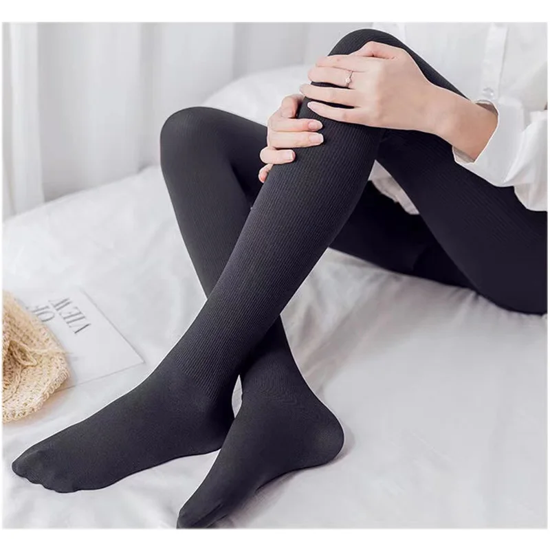 New Spring Winter Women Tights Autumn Stripe Velvet Tights Women Solid Hosiery Collants Femme Soft Stockings Pantyhose for Woman