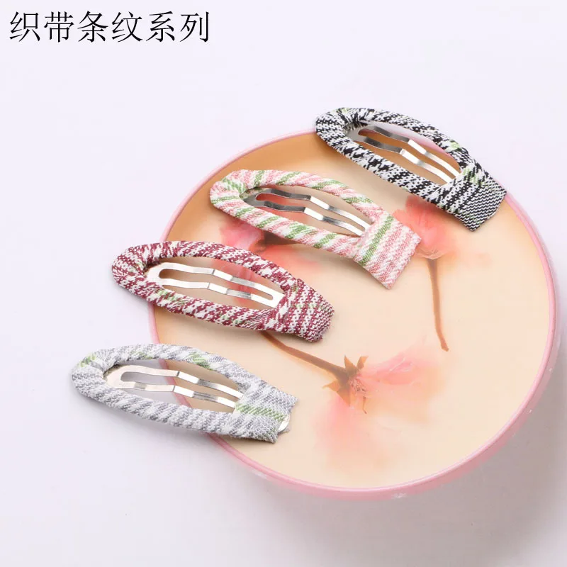 Korean Ribbon All Inclusive BB Clips Clip Hair Pin Girl Baby Handmade  Accessories DIY Ornament Material 50pcs 45*15mm