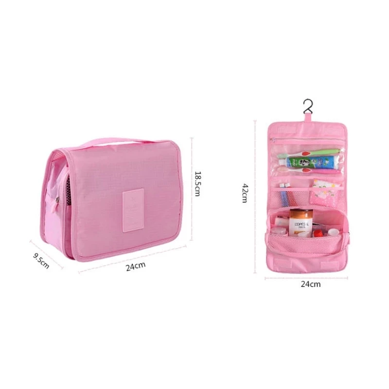 Cosmetic Bag Travel Hanging Toiletry kit Storage Makeup Organizer Collapsible Make Up Pouch 2021 New Woman Men Hook Shower Bags