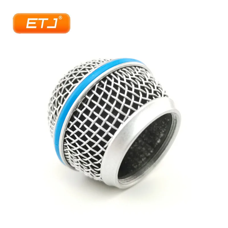 10pcs Microphone Ball Mesh Grille Beta58 SM 58 Microphone Accessories Ball Head Replacement Accessory Electroplating Gold Silver