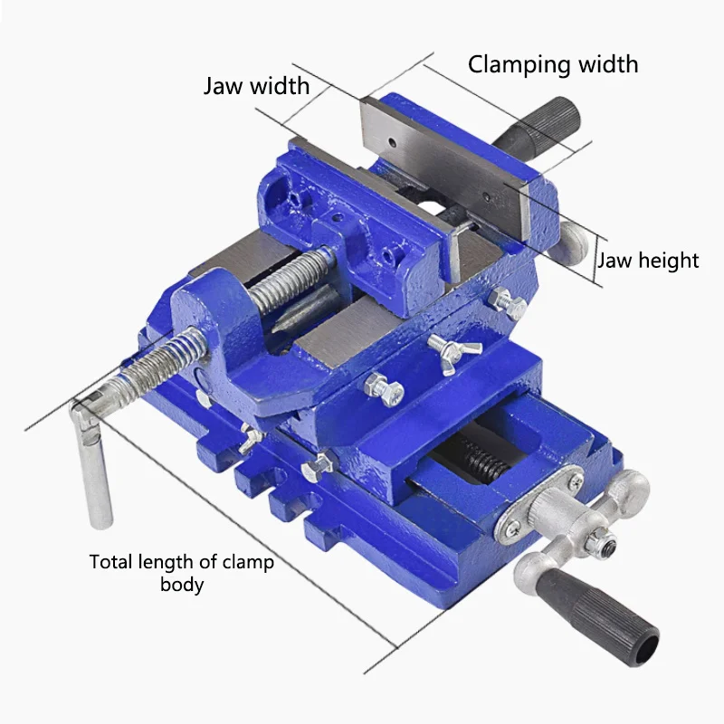Milling Machine Two-way Movable Bench Drill Flat Pliers Precision Fixture Tool Heavy Cast Iron Flat Vise