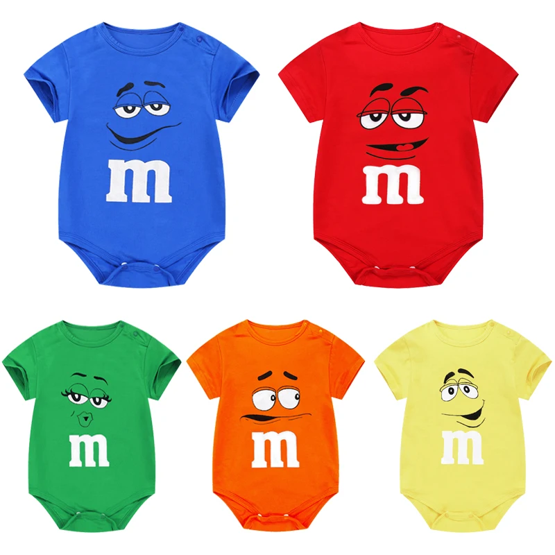 

2021 New Newborn Baby Romper Boy Girls Bodysuits Cotton Cartoon Short Sleeve Infant Jumpsuit Clothing